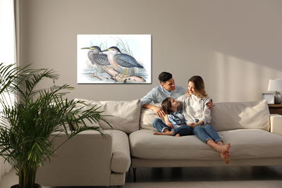 Ljuddämpande tavla - Birds over the water