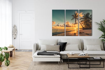 Ljuddämpande tavla - Sunset on the dominican beach