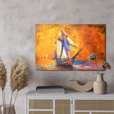 Ljuddämpande tavla - Sailboat in the sea