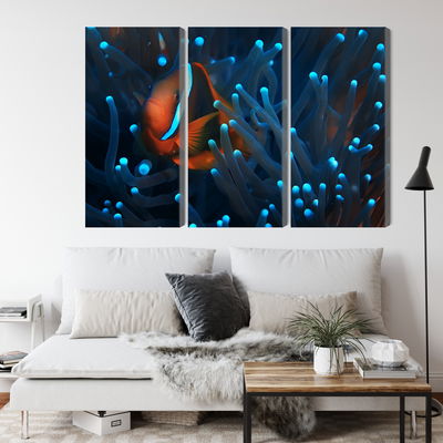 Ljuddämpande tavla - Clownfish in a 3d anemone