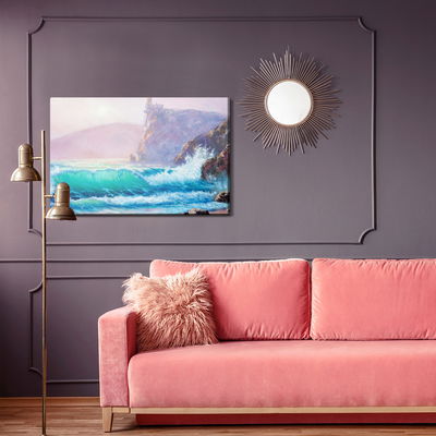 Ljuddämpande tavla - Watercolor waves