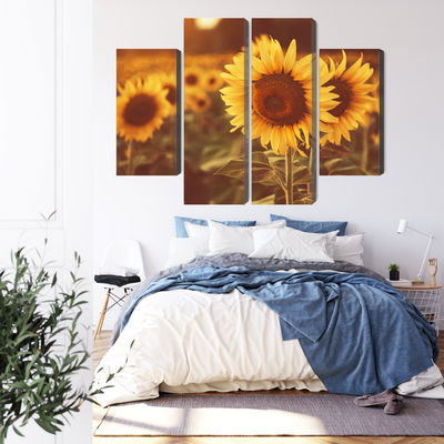 Ljuddämpande tavla - A field of sunflowers