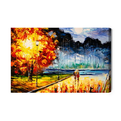 Ljuddämpande tavla - In love with the autumn park