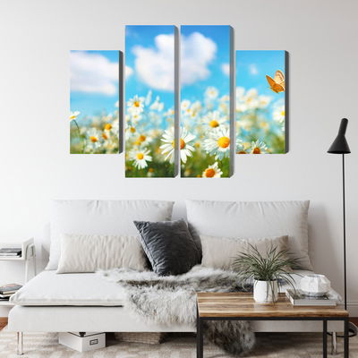 Ljuddämpande tavla - 3d daisy field