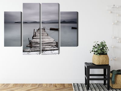 Ljuddämpande tavla - Misty lake