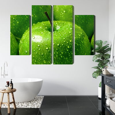 Ljuddämpande tavla - Green apples on a macro scale