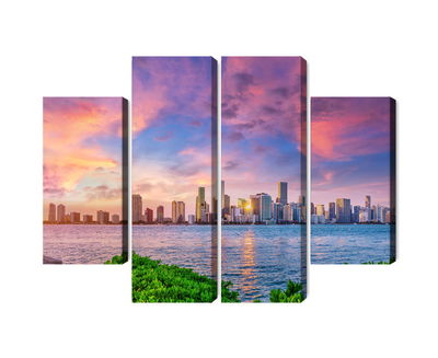 Ljuddämpande tavla - Panorama of miami during