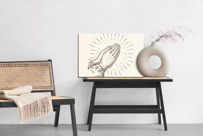 Ljuddämpande tavla - Hands folded in prayer