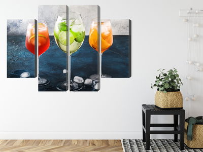 Ljuddämpande tavla - Glasses with summer cocktails