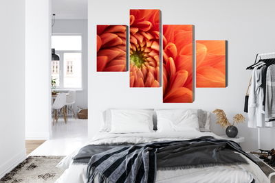 Ljuddämpande tavla - Orange chrysanthemum