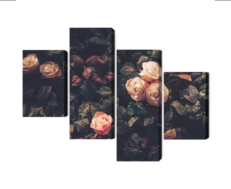 Ljuddämpande tavla - Pastel roses in vintage style