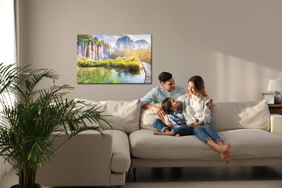 Ljuddämpande tavla - Great waterfall in Croatia