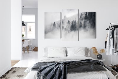 Ljuddämpande tavla - The forest is shrouded in fog