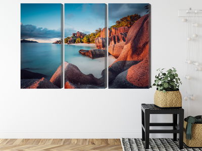 Ljuddämpande tavla - Beach in seychelles