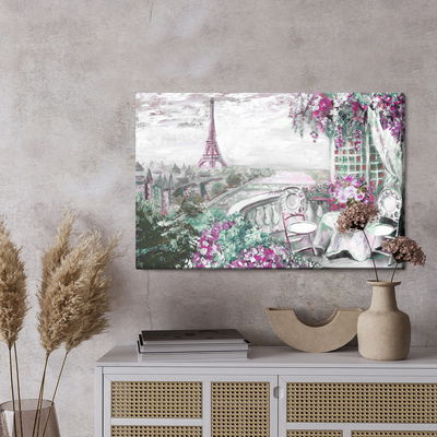 Ljuddämpande tavla - A cafe with the eiffel tower