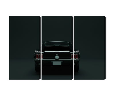 Ljuddämpande tavla - Vintage black muscle car