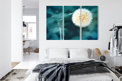 Ljuddämpande tavla - Dandelion flower close up 3d