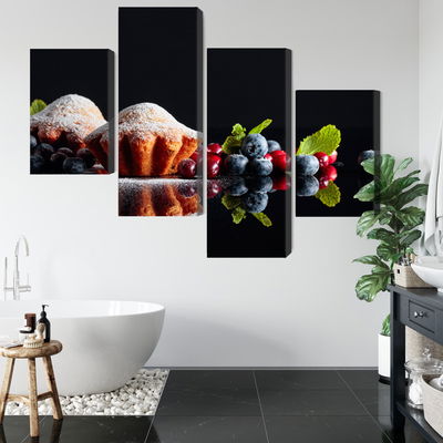 Ljuddämpande tavla - Muffins with fruits