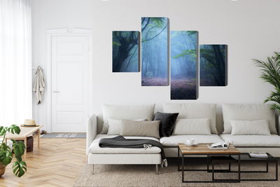 Ljuddämpande tavla - Hazy 3d forest landscape