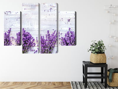 Ljuddämpande tavla - Lavender flowers on a rustic