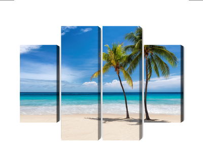 Ljuddämpande tavla - Caribbean beach 3d