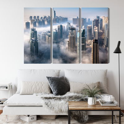Ljuddämpande tavla - Dubai city panorama