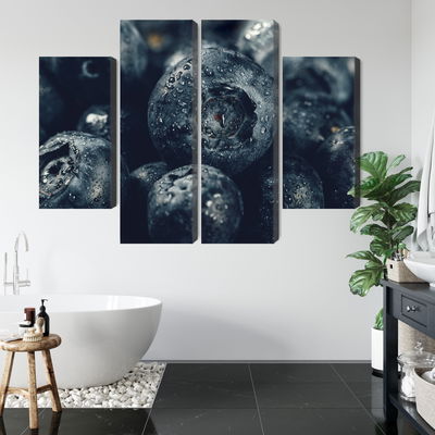 Ljuddämpande tavla - Blueberries close up 3d