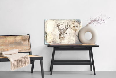 Ljuddämpande tavla - Deer in vintage style