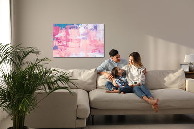 Ljuddämpande tavla - Abstract and colorful texture