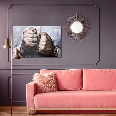 Ljuddämpande tavla - Hands holding the rosary