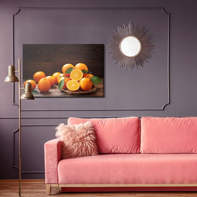 Ljuddämpande tavla - Fresh oranges on boards