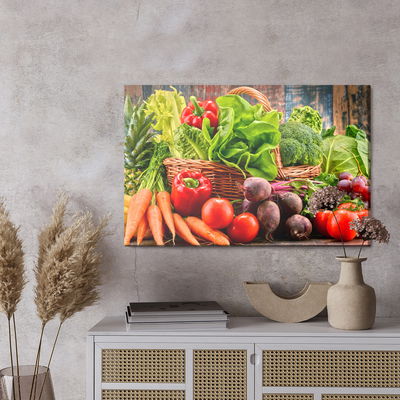Ljuddämpande tavla - A basket of fresh vegetables