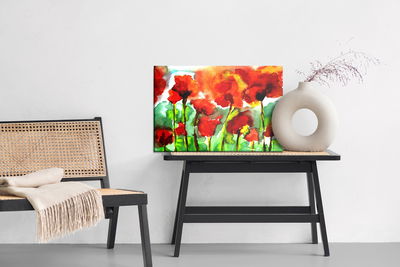 Ljuddämpande tavla - Poppies painted