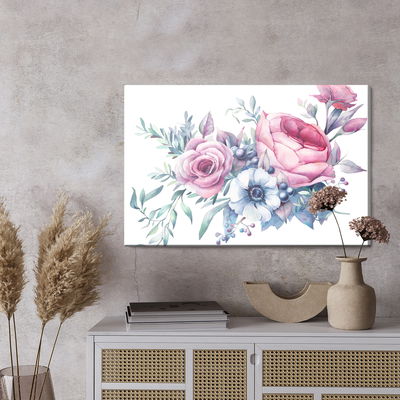 Ljuddämpande tavla - Roses, anemones and berries