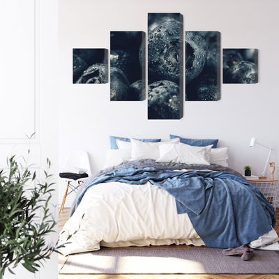 Ljuddämpande tavla - Blueberries close up 3d