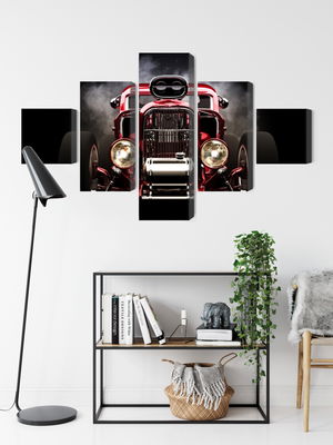 Ljuddämpande tavla - Hot rod car on a smoke