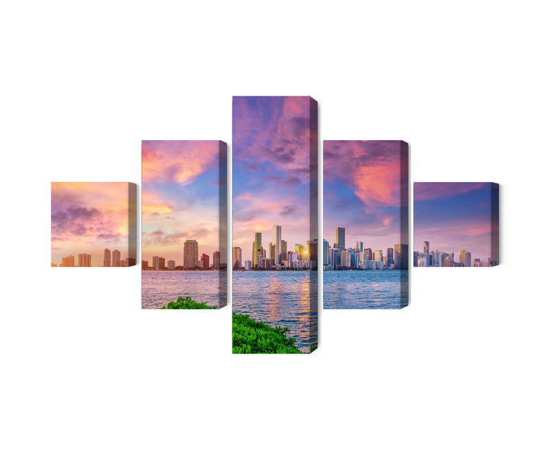 Ljuddämpande tavla - Panorama of miami during