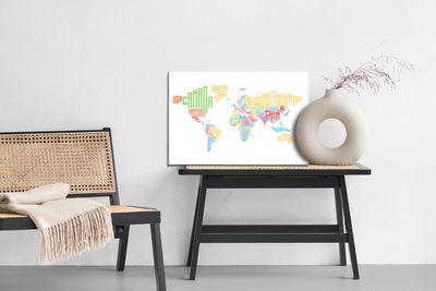 Ljuddämpande tavla - World map - subtitles