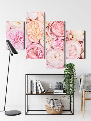 Ljuddämpande tavla - Blooming flowers in pastel