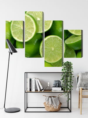 Ljuddämpande tavla - Lime halves