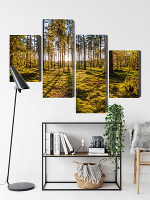 Ljuddämpande tavla - 3d sunny forest landscape