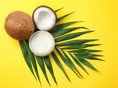 Ljuddämpande tavla - Leaf and coconut fruit