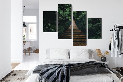 Ljuddämpande tavla - Wooden suspension bridge