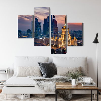 Ljuddämpande tavla - Aerial view of the moscow