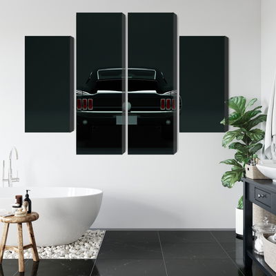Ljuddämpande tavla - Vintage black muscle car