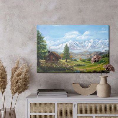 Ljuddämpande tavla - House on the background