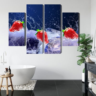 Ljuddämpande tavla - Strawberries on ice