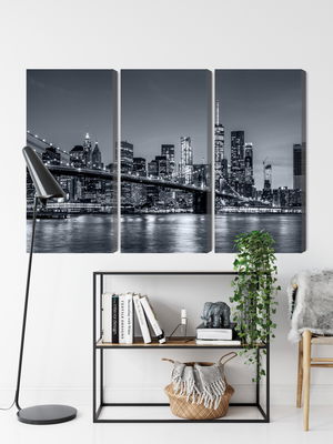 Ljuddämpande tavla - Panorama of New York at night