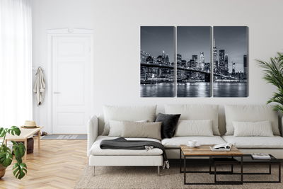 Ljuddämpande tavla - Panorama of New York at night