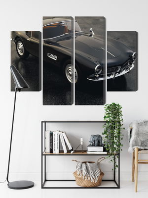 Ljuddämpande tavla - Vintage black sports car